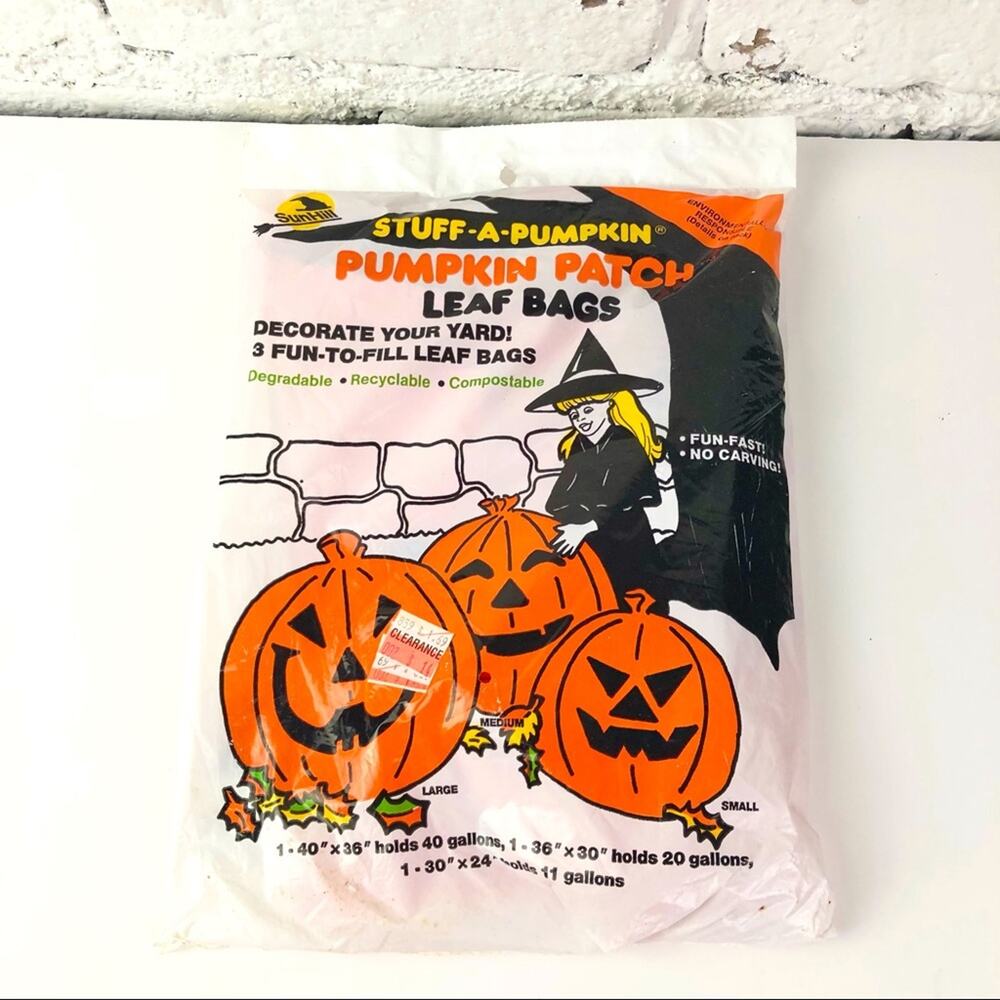 Vintage NIP Halloween Yard Pumpkin Bags
